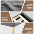 Queen Bed Frame Upholstered Adjustable Headboard Mood Lighting Heavy Duty Grey Velvet
