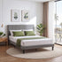 Double Bed Frame with Adjustable Headboard, Grey, 300kg Capacity
