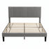 Double Bed Frame with Adjustable Headboard, Grey, 300kg Capacity