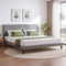 Artiss King Bed Frame with Adjustable Upholstered Headboard, Grey Linen, 300kg