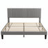 Artiss King Bed Frame with Adjustable Upholstered Headboard, Grey Linen, 300kg