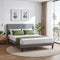 Queen Bed Frame with Adjustable Headboard, Grey, 300kg Capacity
