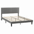 Queen Bed Frame with Adjustable Headboard, Grey, 300kg Capacity