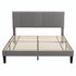Queen Bed Frame with Adjustable Headboard, Grey, 300kg Capacity