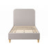 Artiss King Single Bed Frame with Headboard, Faux Linen Fabric Grey