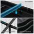 Queen Bed Frame with Storage Drawers RGB Lights Charging Station Upholstered Fabric