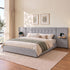 Artiss King Bed Frame Upholstered 292cm Wide Headboard Shelves USB Charging Grey