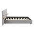 Artiss King Bed Frame Upholstered 292cm Wide Headboard Shelves USB Charging Grey