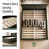 Artiss King Bed Frame Chenille Heavy Duty Platform Base Green 300kg Support No Box Spring Needed