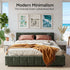 Artiss Queen Bed Frame Chenille Heavy Duty Platform Base Green 300kg Support No Box Spring Needed