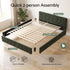 Artiss Queen Bed Frame Chenille Heavy Duty Platform Base Green 300kg Support No Box Spring Needed