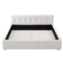 Artiss King Bed Frame with Charging, LED Lights & Tufted Headboard