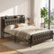 Double Bed Frame with Storage Headboard SAA Certified Charging Station