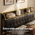 Double Bed Frame with Storage Headboard SAA Certified Charging Station