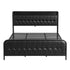 King Bed Frame with Storage Headboard SAA Certified Charging Station