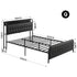 Queen Bed Frame with Storage Headboard SAA Certified Charging Station