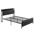 Queen Bed Frame with Storage Headboard SAA Certified Charging Station