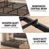 King Bed Frame with LED Lights and Storage Headboard Charging Station