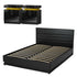 Artiss RGB LED Queen Bed Frame with 2 Beside Tables Set 16 Colour Mood Lighting