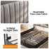 Artiss King Bed Frame with Storage, 4 Drawers and Charging Station