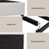 Queen Bed Frame with Headboard Platform Bed Base Grey Beige Fabric Metal