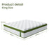 BedStory King Bed Frame with Mattress Set Platform Base Pocket Coil Linen Upholstered