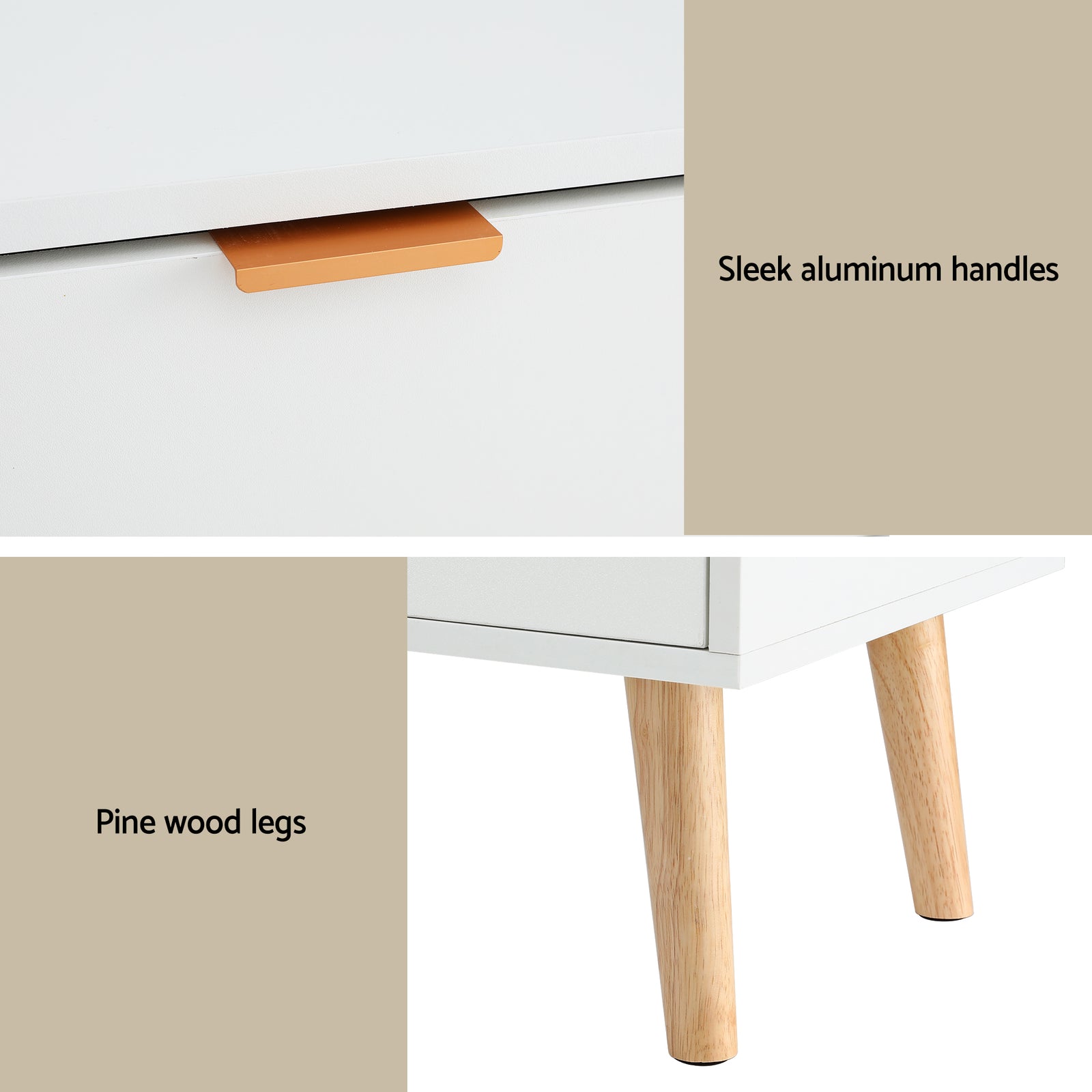 Queen Bed Frame Bedside Table Set Gas Lift Storage Base with Boucle Fabric Upholstered Headboard 2 Drawer Nightstand for Bedroom Furniture