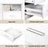 Artiss Queen Bed Frame with Storage and Bedside Table Set Boucle Fabric Gas Lift Bed Base 2-Drawer Nightstand