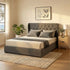 Gas Lift Queen Bed Frame and Bedside Table Set 2 Drawer Nightstand Bedroom Furniture Bundle