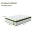 Double Bed Frame Mattress Set Platform Upholstered Hybrid Pocket Coil