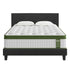 Double Bed Frame Mattress Set Platform Upholstered Hybrid Pocket Coil