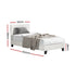 Single Bed Frame Mattress Bundle Platform Headboard Medium Firm Hybrid White