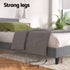 Artiss BedStory Single Bed Frame and Mattress Set, 30cm Hybrid Cooling Gel Mattress with Grey Upholstered Wooden Platform Base, Modern Bedroom Furniture Bundle