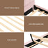 Artiss Bed Frame King Single with Bedside Table Set Scallop Headboard Pink Velvet Fabric Beds Base