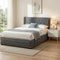 Upholstered Queen Gas Lift Storage Bed Frame with 2-Drawer Bedside Table Set
