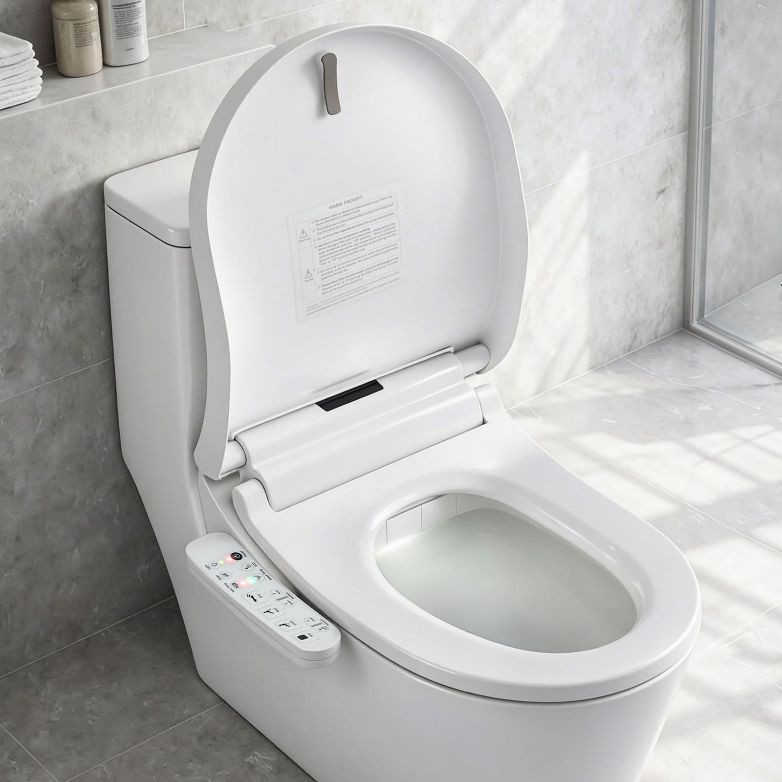 Smart Electric Bidet Toilet Seat Cover D-Shape SIAA Material Certified