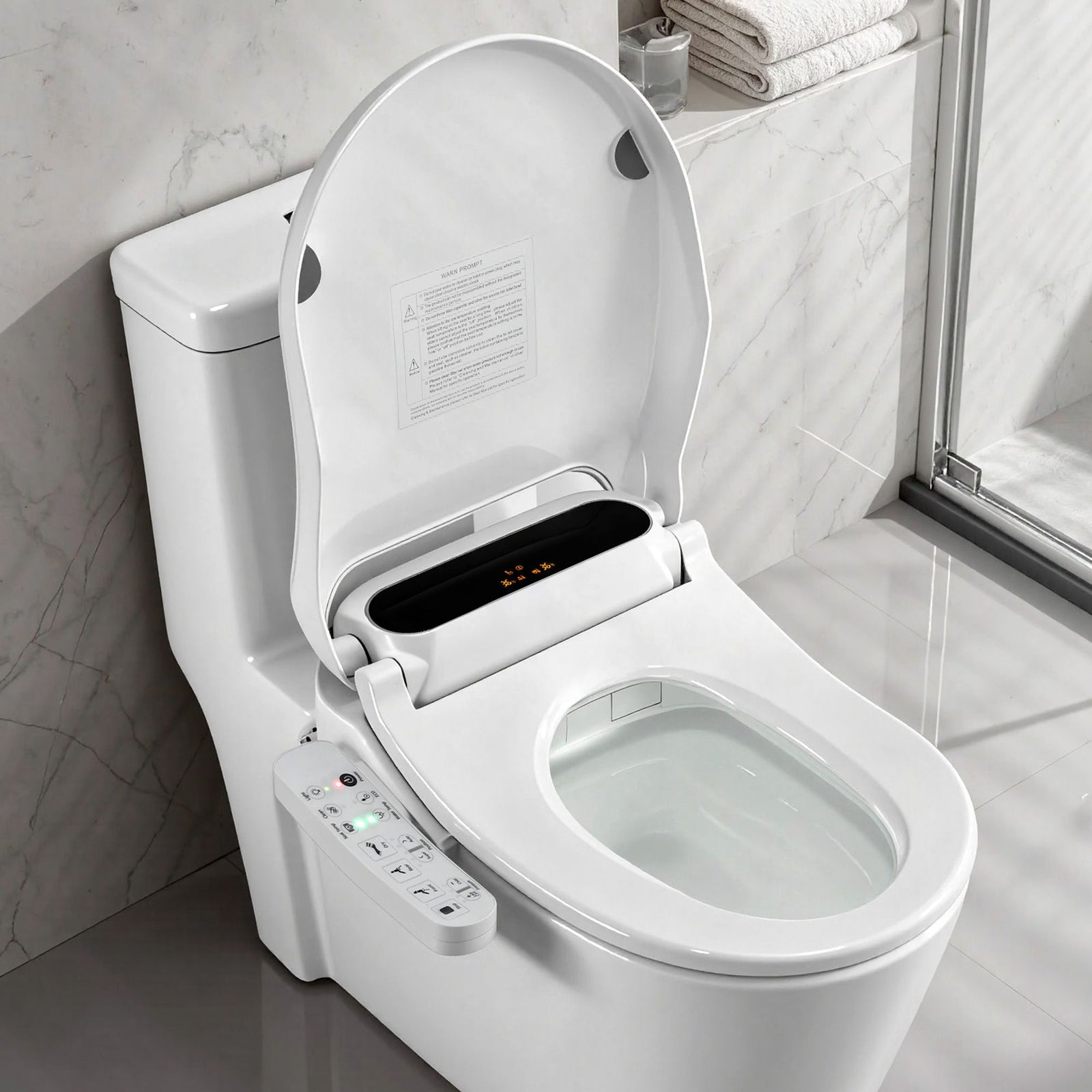 Smart Electric Bidet Toilet Seat LED Display Heated Dryer WaterMark