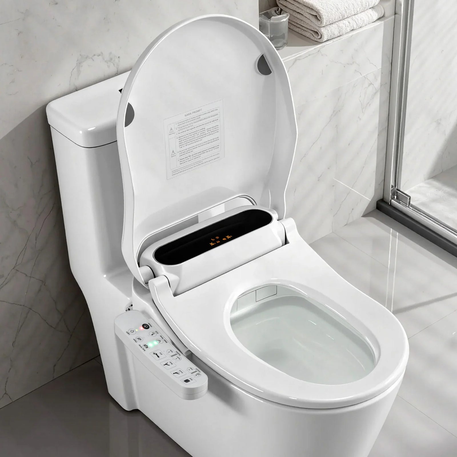 Smart Electric Bidet Toilet Seat LED Display Heated Dryer WaterMark