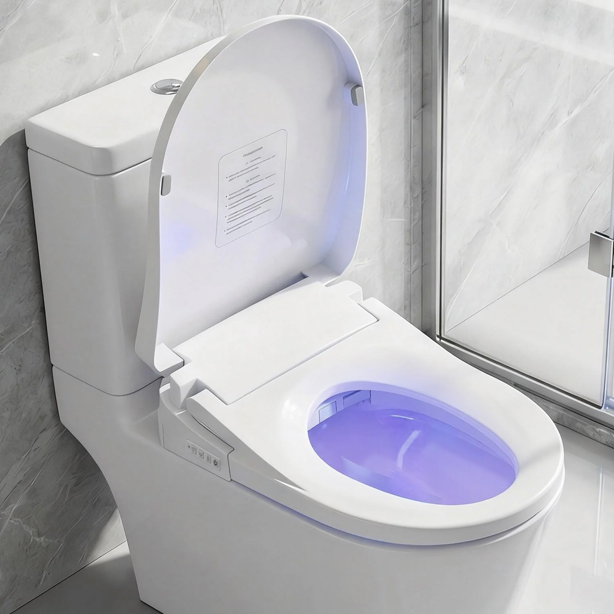 Smart Electric Bidet Toilet Seat Wireless Remote Heated Dryer Auto Wash