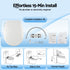 Non Electric Bidet Toilet Seat O-Shape Dual Nozzle Soft Close WaterMark DIY