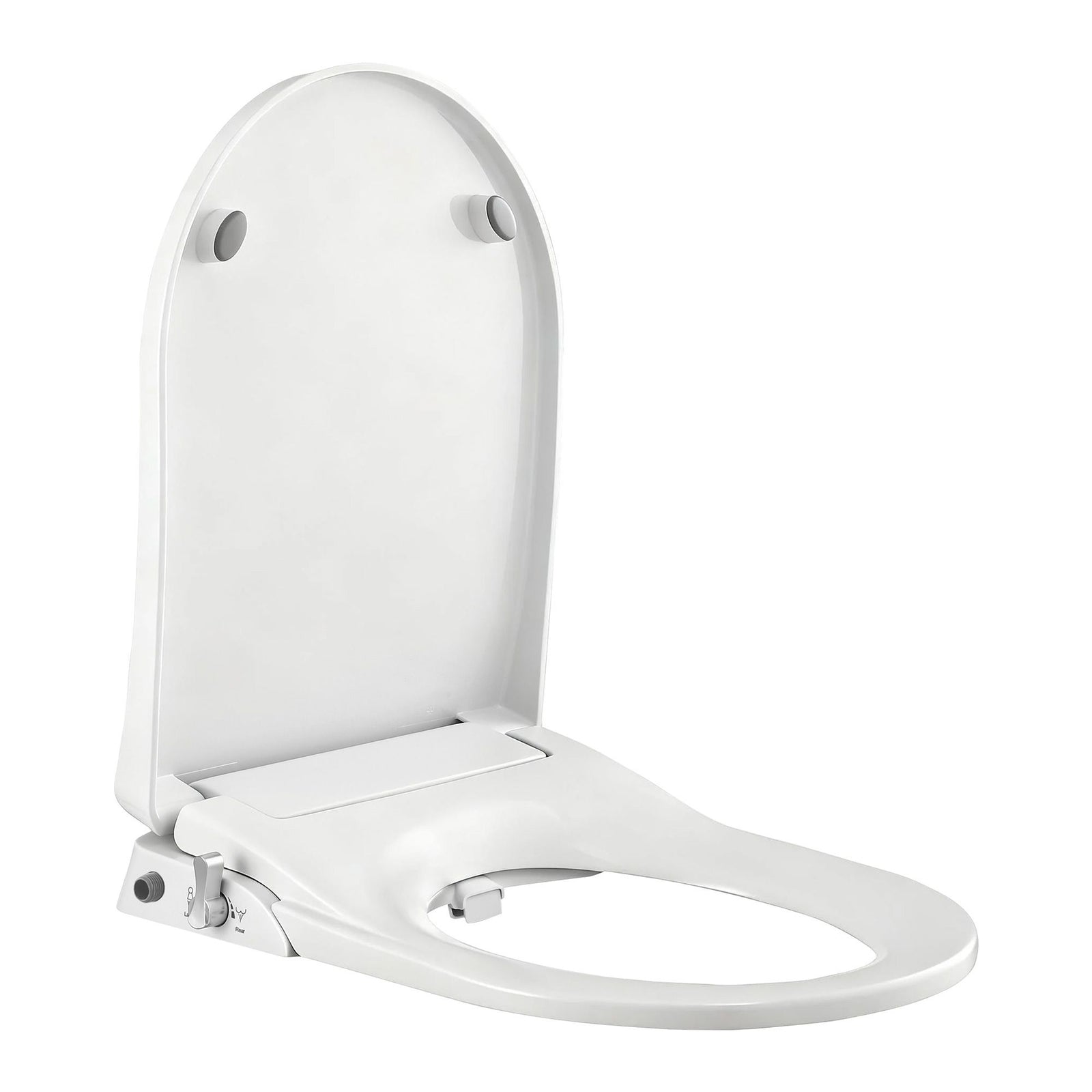Non Electric Bidet Toilet Seat D-Shape Dual Nozzle Soft Close WaterMark DIY