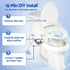 Ultra‑Slim Bidet Attachment – Detachable Body, Dual Wash Modes, White