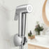 Handheld Bidet Sprayer – ABS Head, 1.5m Steel Hose, G1/2 Valve, Silver