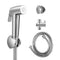 Handheld Bidet Sprayer – ABS Head, 1.5m Steel Hose, G1/2 Valve, Silver