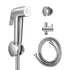 Handheld Bidet Sprayer – ABS Head, 1.5m Steel Hose, G1/2 Valve, Silver