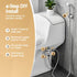 Handheld Bidet Sprayer – ABS Head, 1.5m Steel Hose, G1/2 Valve, Silver