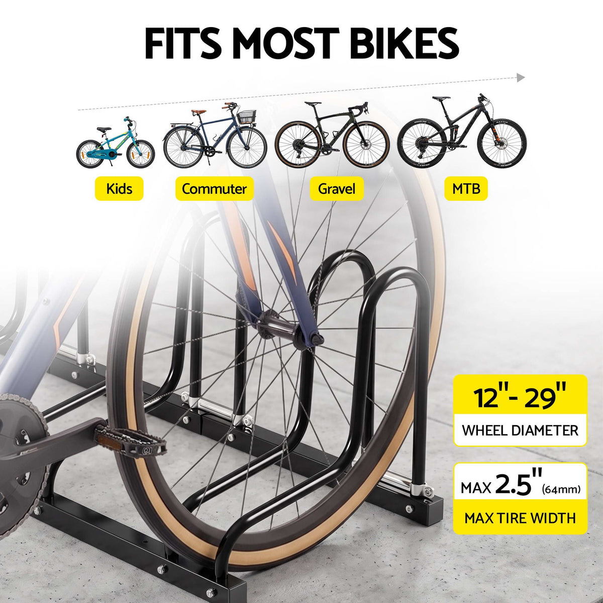Weisshorn 5 Bike Floor Stand Rack Fits 20