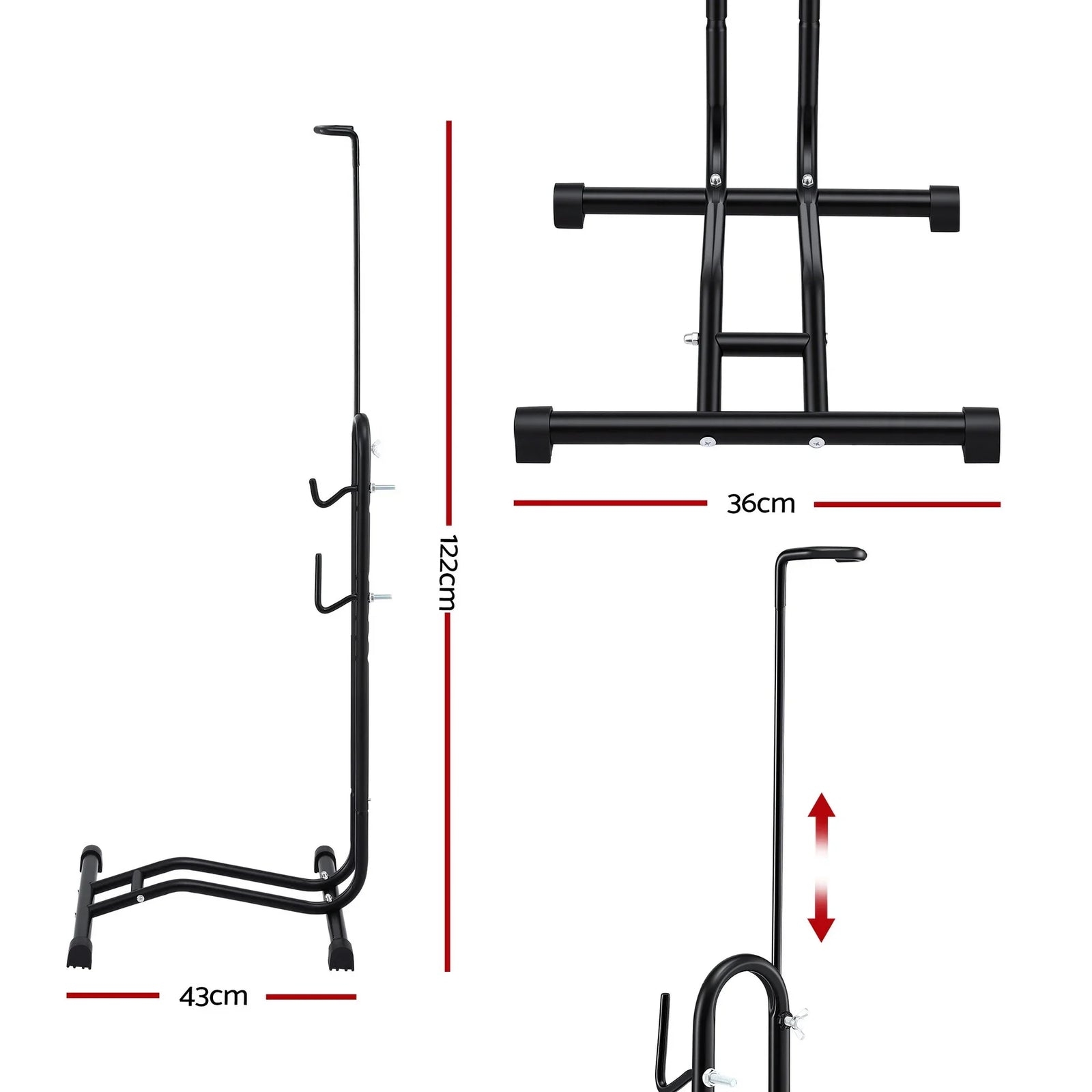 4-in-1 Bike Parking Stand Vertical Floor Storage Rack for 24