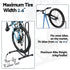 4-in-1 Bike Parking Stand Vertical Floor Storage Rack for 24"-27.5" Bicycles, Adjustable Height Repair Maintenance Stand, Stable Indoor Garage Space Saver with Non-slip Rubber Feet