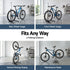 4-in-1 Bike Parking Stand Vertical Floor Storage Rack for 24"-27.5" Bicycles, Adjustable Height Repair Maintenance Stand, Stable Indoor Garage Space Saver with Non-slip Rubber Feet